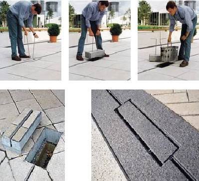 不锈钢缝隙式检查井盖板效果图