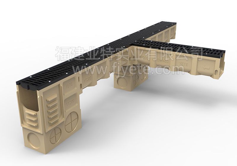 成品线性排水沟系统示意图